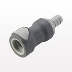 NS4 Connector, Body, Valved, Barbed - Fits 1/8 inch ID Tubing (0.125 inch, 3.18 mm) - NS4D17002