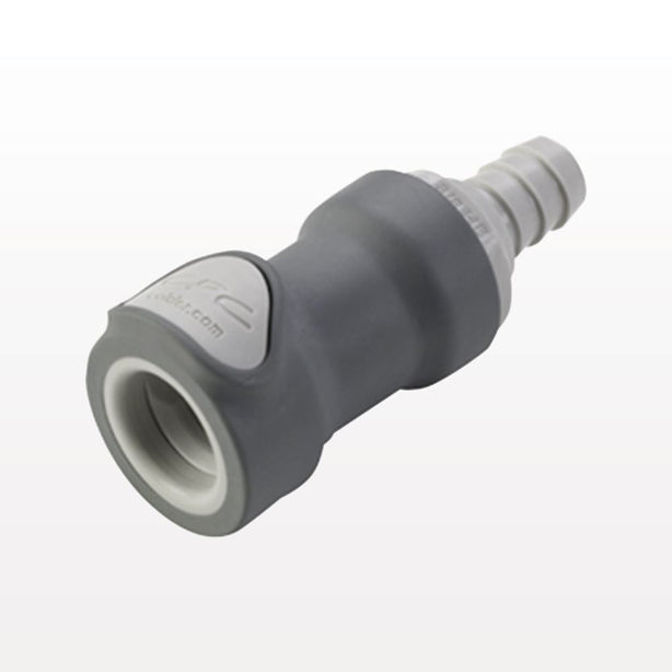 NS4 Connector, Body, Valved, Barbed - Fits 1/8 inch ID Tubing (0.125 inch, 3.18 mm) - NS4D17002