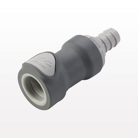 NS4 Connector, Body, Valved, Barbed - Fits 1/4 inch ID Tubing (0.25 inch, 6.35 mm) - NS4D17004