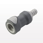NS4 Connector, Body, Valved, Barbed - Fits 3/8 inch ID Tubing (0.375 inch, 9.53 mm) - NS4D17006