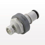 NS4 Connector, Insert, Valved, Barbed - Fits 1/8 inch ID Tubing (0.125 inch, 3.18 mm) - NS4D22002