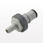 NS6 Connector, Insert, Valved, Barbed - Fits 1/2 inch ID Tubing (0.5 inch, 12.7 mm) - NS6D22008