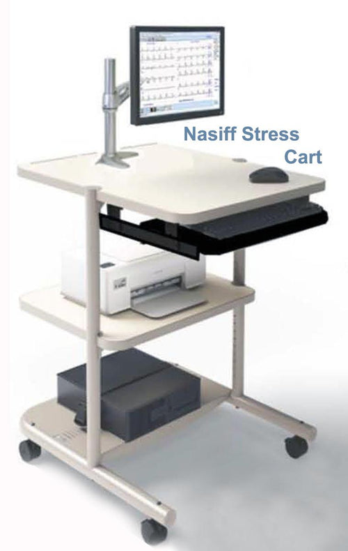 Nasiff Associates Inc 3-Shelf EKG Carts TK-STRESSCART - 1.0 Each - MDL-NSATKSTRESSC