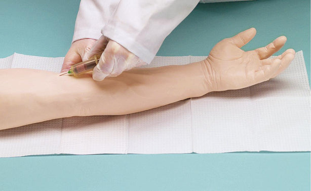 NASCO Advanced Life/form Venipuncture Demonstration Arm, 32" x 7" x 7", White Skin Tone - LF01121U - 1 Each