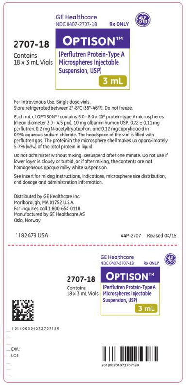 Optison Contrast Agents - 2707-03 - 5 Each - MDL-NYO270703