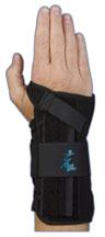 MEDICAL SPECIALTIES 8" Left Hand Wrist Splint, Black, Universal Size (Fits 5-1/2" - 8-1/2") - 223490 - 1 Each