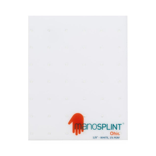 Kinetec Usa Manosplint Ohio 1% Perforation Single Sheet Splinting Material, White, 1/8" x 18" x 24" - M1ON4S01WH - 1 Each
