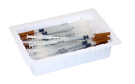 Sol-Care Safety Syringe Flu Tray - 100069IM - 1000 Each - MDL-OLM100069IM