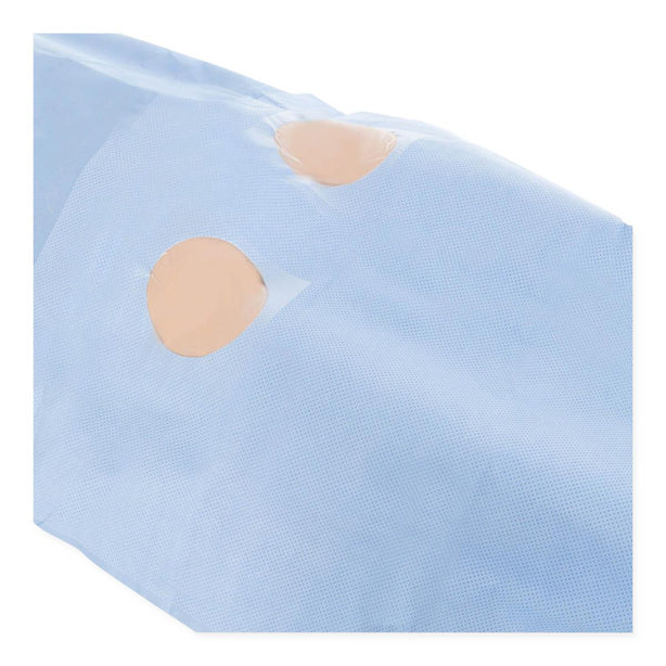 Halyard with CONTROL Plus Reinforcement 13296NS Femoral Angiography Drape, Dual Window, Extra Long, 87" x 135" - MDL-OML13296NS - 180 Each