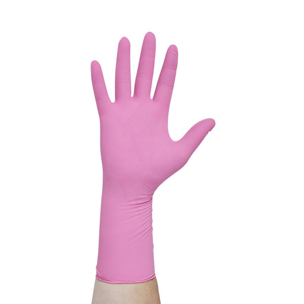 PINK UNDERGUARD Nitrile Exam Gloves with Extended Cuff - 47455 - 10 box - MDL-OML47455
