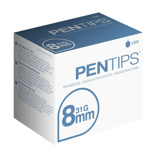 OWEN MUMFORD Unifine Pentips Pen Needle, Ultra Short, 8 mm, 31G - AN3530 - 100 Each