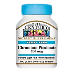 21ST Century Healthcare, Inc. Chromium Picolinate Tablets - OTC021368