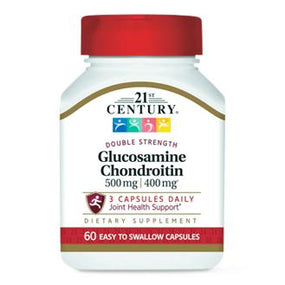 21ST Century Healthcare, Inc. Glucosamine 500 mg + Chondroitin 400 mg Capsules - OTC022301