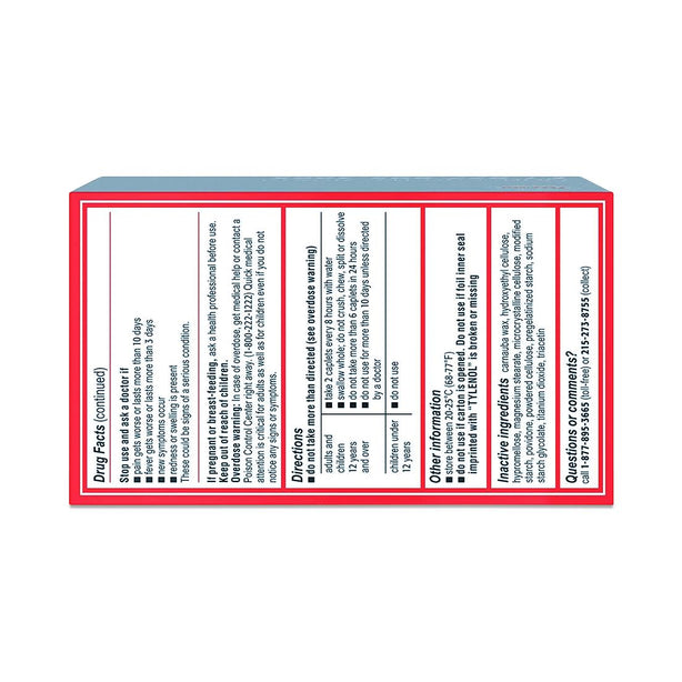 Johnson & Johnson Tylenol 8Hr Extended Release Caplets 50580-0309-02 -
