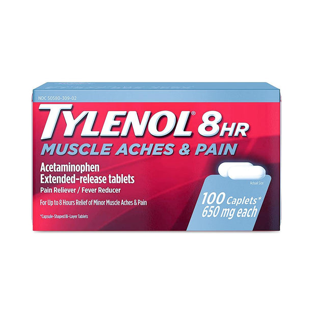 Johnson & Johnson Tylenol 8Hr Extended Release Caplets 50580-0309-02 -