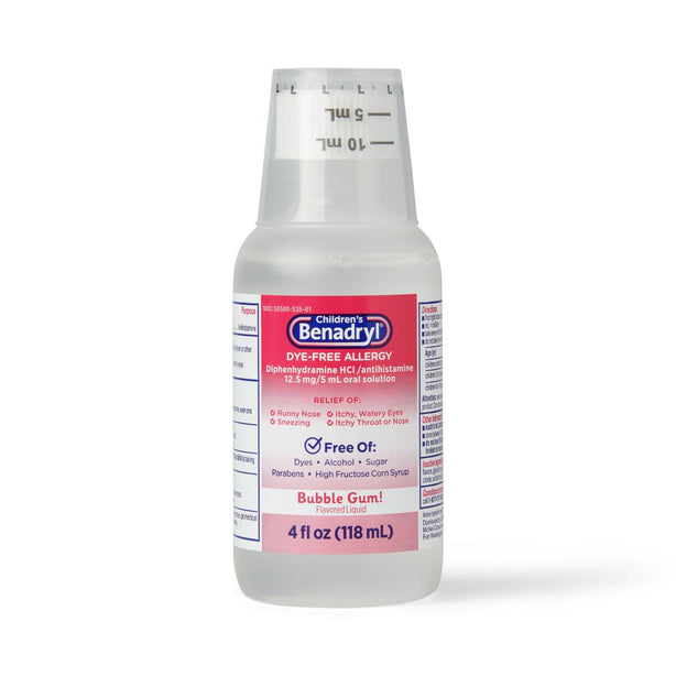 Johnson & Johnson Children's Benadryl Dye-Free Allergy Liquid 50580-0535-01 -