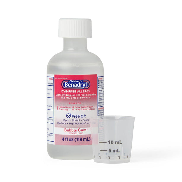 Johnson & Johnson Children's Benadryl Dye-Free Allergy Liquid 50580-0535-01 -