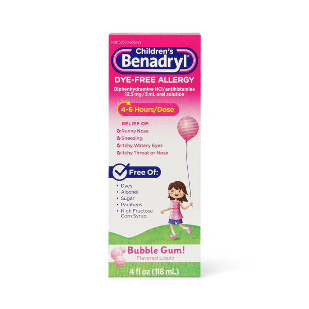 Johnson & Johnson Children's Benadryl Dye-Free Allergy Liquid 50580-0535-01 -
