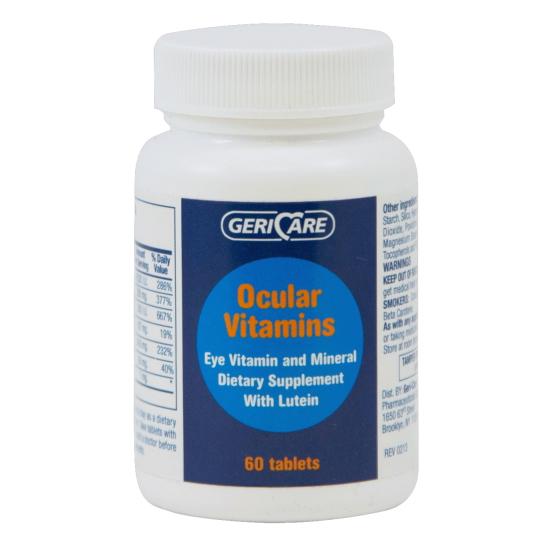 Geri-Care Pharmaceuticals Eye Supplements 57896-0631-06 GeriCare Ocular Vitamin and Mineral Tablet with Lutein, 60 Tablets / Bottle - MDL-OTC063106 - 1 Bottle