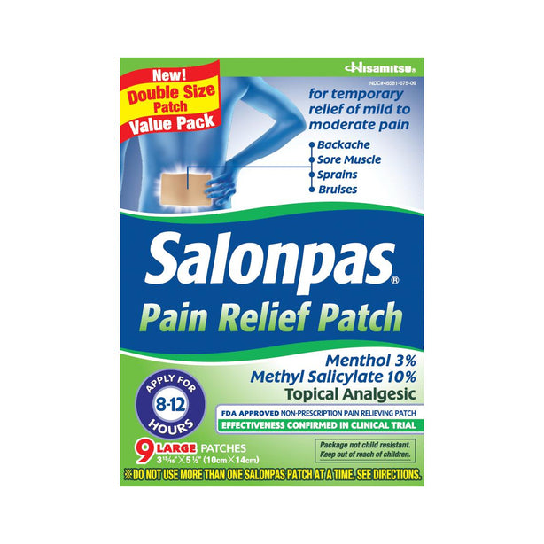 Hisamitsu Pharmaceutical Co.,inc Salonpas Pain Relief Patch 46581-0675-09 - 324.0 Each