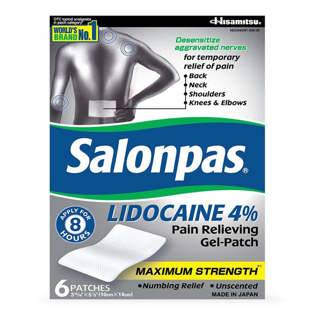 Salonpas Pain Relieving Gel Patches - 46581-0830-06 - 36 box - MDL-OTC083006CS