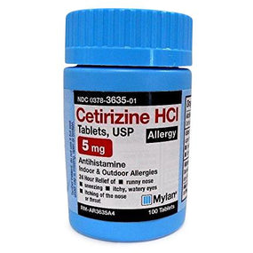 Mylan Cetirizine Tablets 00378-3635-01 -