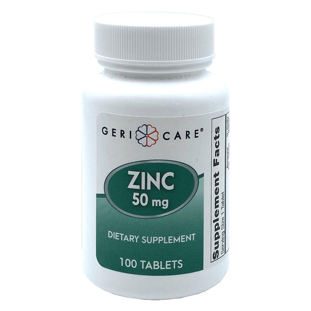Geri-Care Pharmaceuticals GeriCare Zinc Sulfate Tablet, 50 mg, 100 per Bottle - OTC533260
