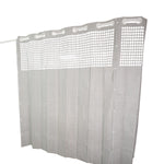 On The Right Track Quick Ship Disposable Cubicle Curtain with G-Rings, Trellis Gray, 69" x 110" - OPH10PTG3110GT - 12 Each