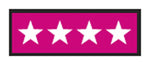 Aspen Surgical ColorTrack Multicolor ID Sheet Instrument I.D. Tape, 1/4", Fuchsia with Stars - 158030EEA - 1 Each