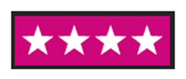 Aspen Surgical ColorTrack Multicolor ID Sheet Instrument I.D. Tape, 1/4", Fuchsia with Stars - 158030EEA - 1 Each