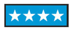 Aspen Surgical ColorTrack Multicolor ID Sheet Instrument I.D. Tape, 1/4", Blue with Stars - 158031EEA - 1 Each