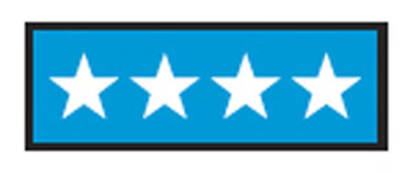Aspen Surgical ColorTrack Multicolor ID Sheet Instrument I.D. Tape, 1/4", Blue with Stars - 158031EEA - 1 Each