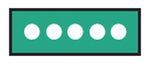 Aspen Surgical ColorTrack Multicolor ID Sheet Instrument I.D. Tape, 1/4", Green with Dots - 158042EEA - 1 Each
