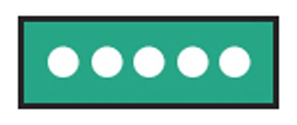 Aspen Surgical ColorTrack Multicolor ID Sheet Instrument I.D. Tape, 1/4", Green with Dots - 158042EEA - 1 Each