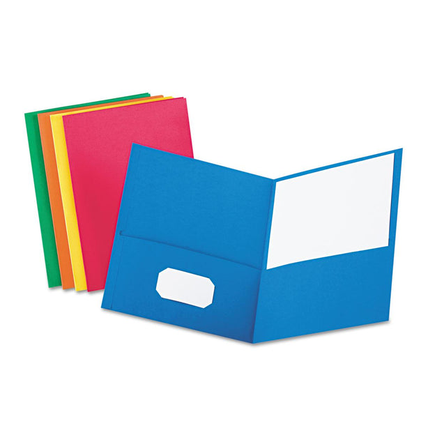 Esselte Pendaflex Leather Grain Twin Pocket Assorted Color 8.5" x 11" Embossed Leather-Grain Two-Pocket Portfolio - 57513 - 25 Each
