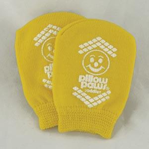 Principle Business Enterprises Single-Imprint Pillow Paws Double Imprint Terries Slipper Socks, Toddler 4-7.5, Yellow - 1093 - 1 Pair