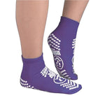 Principle Business Enterprises Double-Imprint Pillow Paws Double Imprint Terries Slipper Socks, Child 8-4.5, Purple - 3941-001 - 48 Pair