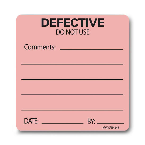 Pdc Healthcare Medvision Permanent Paper Defective Label MV05FR4346 - 400.0 Each
