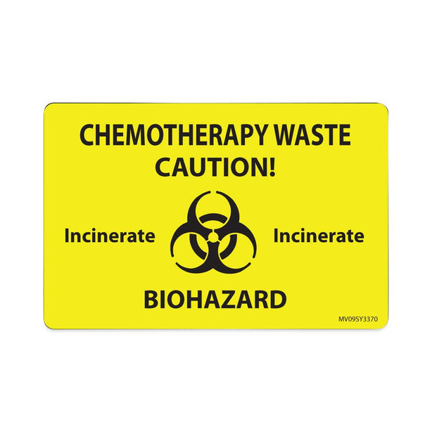PDC Healthcare Chemotherapy Waste Labels - MV09SY3370 - 375 Each - MDL-PDC09SY3370