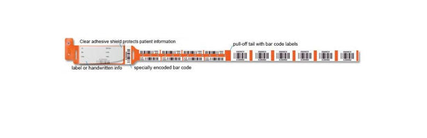 Pdc Healthcare Securline Barcode Blood Wristbands 2431-16-PDB - 150.0 Each