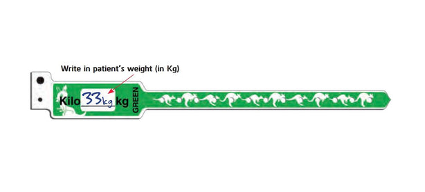 PDC HEALTHCARE KangaBand Write-On Pediatric Patient Wristbands KG470SYL-11-PDJ 250 Each - MDL-PDC470SYL11