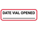 PDC Film X-Ray Label with Date Vial Opened, 1-1/4" x 3/8", White/Red - 59700755