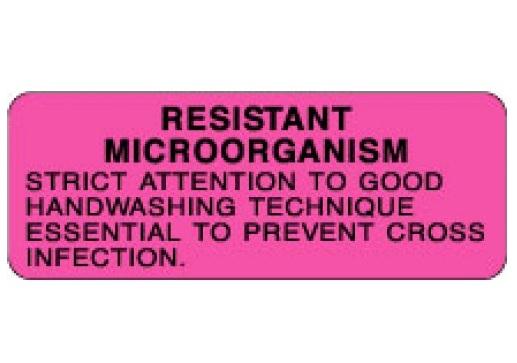 Pdc Healthcare "Resistant Microorganism" Labels - PDC59701508