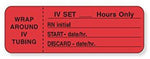 IV Label, Wraparound, Fluorescent Red, 1000 per Roll, 1.5" Core, 3" x 1', Pdc Paper - 59704479