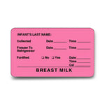 Permanent Pink Breast Milk Label with Infant's Last Name - 59705005 - 500 Each - MDL-PDC59705005