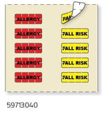 Pdc Healthcare Alert Bands Red and Yellow Fall Risk Wristband Label 59713040 - 200.0 Each - MDL-PDC59713040