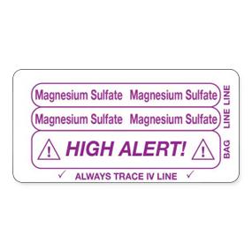 PDC Permanent Paper Piggyback IV Labels, 3" x 1 /2", White, Magnesium Sulfate - 59745604 - 1000 Each