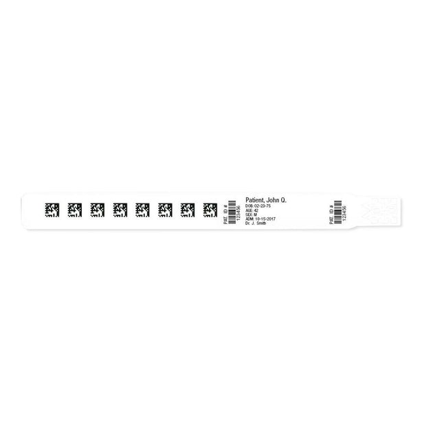 PDC Direct ScanBand Adult Thermal Band, 1-1/2" Core, 5.5", White - 7442-11-PDM - 500 Each