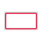 PDC Direct Thermal Label, 1" Core, 2" x 1", Red Border - THERMDRB16 - 8 Roll