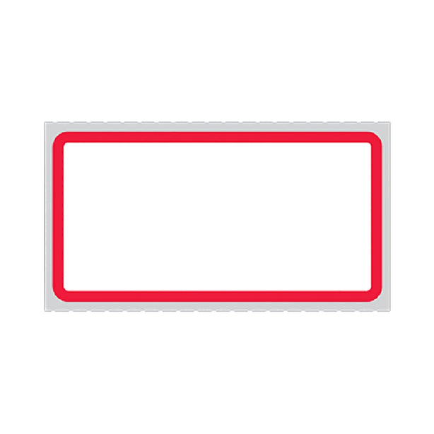 PDC Direct Thermal Label, 1" Core, 2" x 1", Red Border - THERMDRB16 - 8 Roll